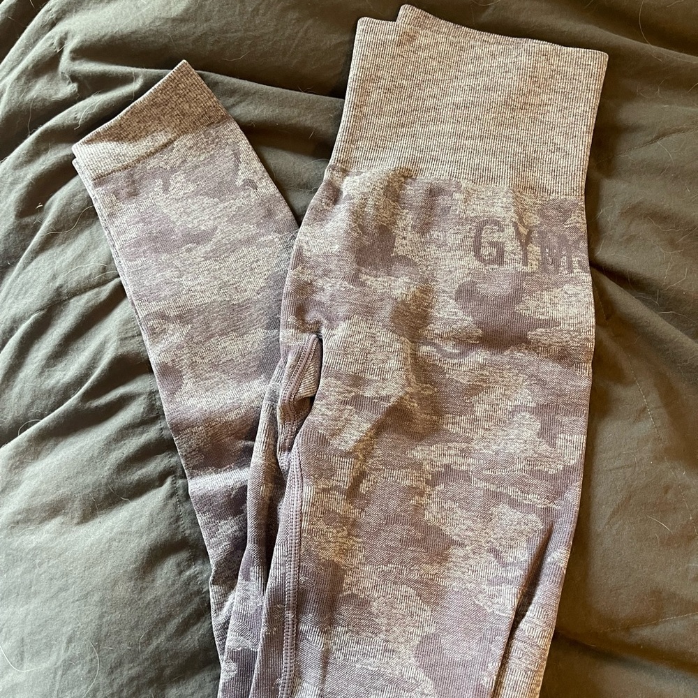 Gymshark Lavender Camo Print Leggings